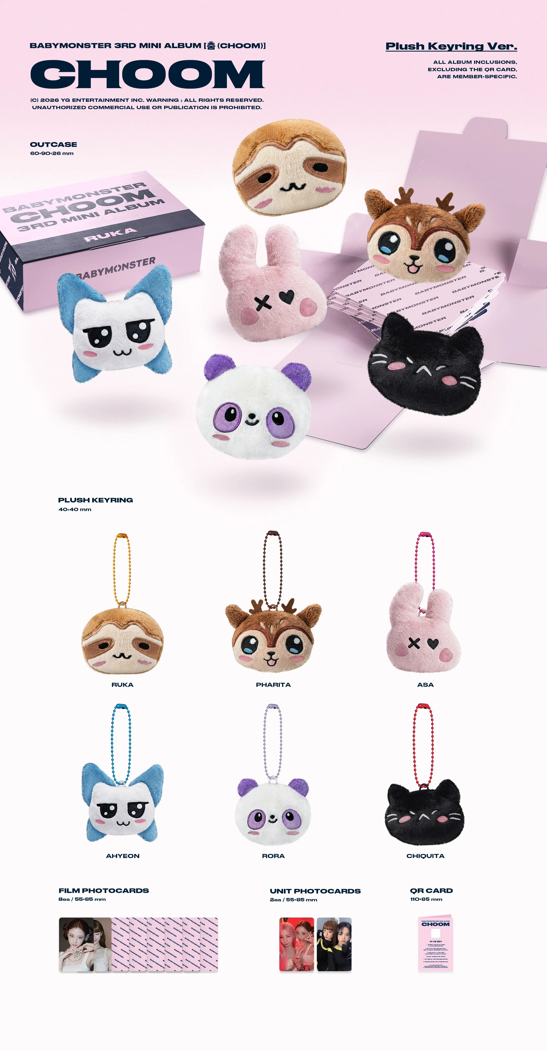 BABYMONSTER - ALBUM 춤 CHOOM (KEYRING Ver.)